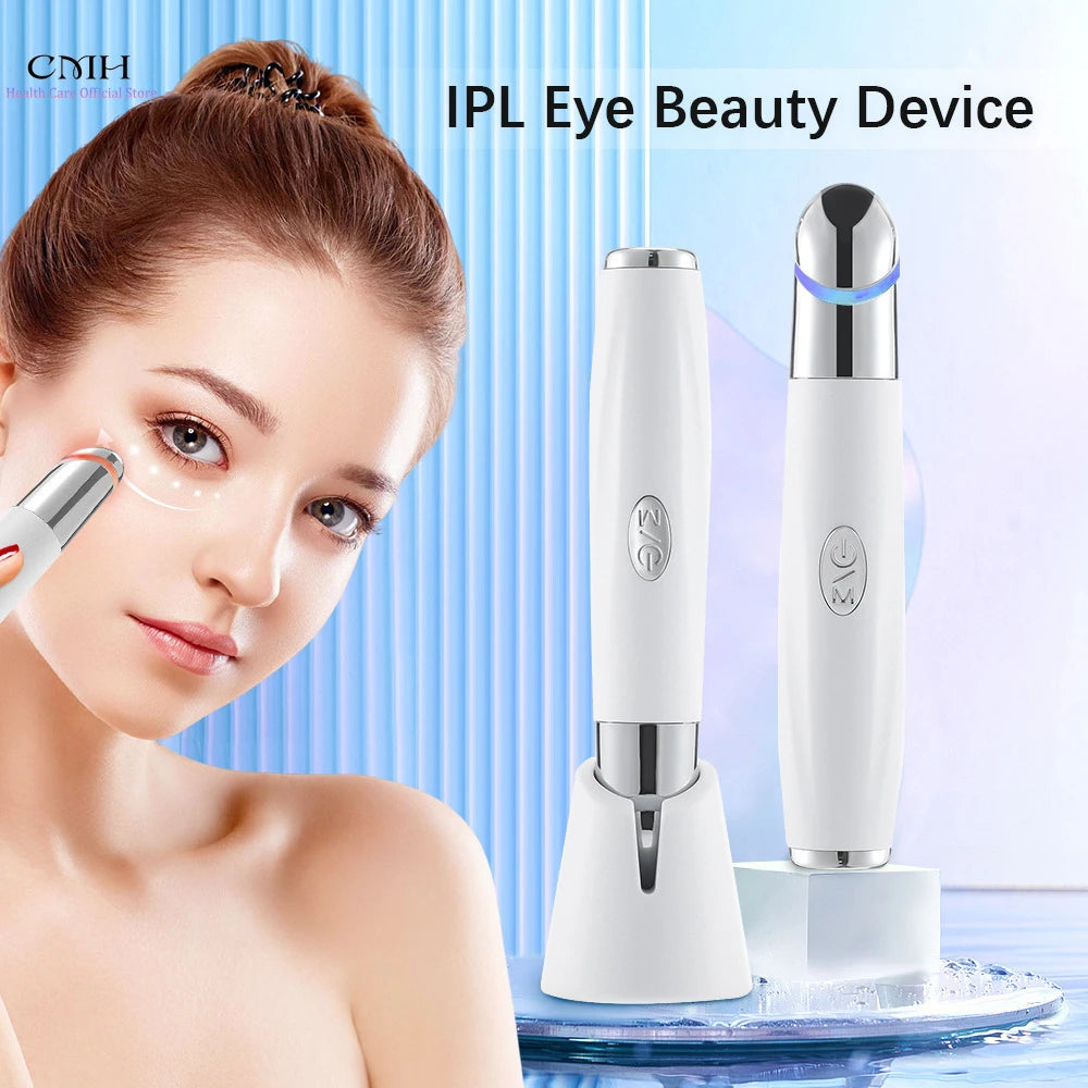 Appareil de Soin des Yeux 3-en-1 – Masseur Facial LED Anti-Cernes, Anti-Poches