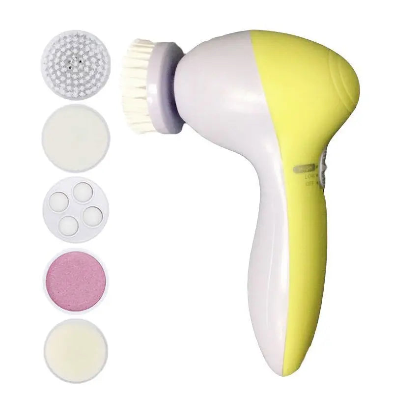 Brosse Nettoyante Visage Électrique 5-en-1 – Nettoyage, Massage, Anti-Points Noirs