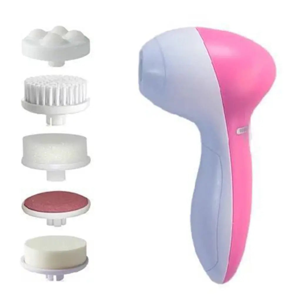 Brosse Nettoyante Visage Électrique 5-en-1 – Nettoyage, Massage, Anti-Points Noirs